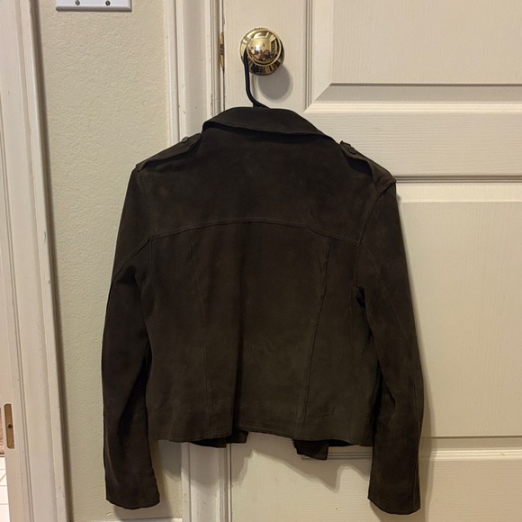 All Saints Dark Brown Suede Jacket - Picture 3 of 7